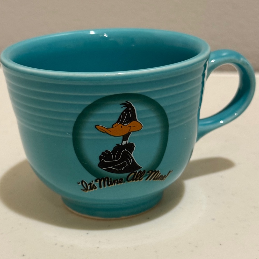 Vintage 94 Fiesta Home Laughlin Daffy Duck Blue Mug Looney Tunes Cup Mug